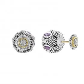 Signature Caviar Amethyst Earring Backs