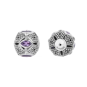 Signature Caviar Amethyst Earring Backs