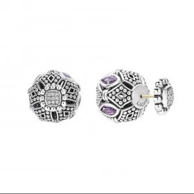 Signature Caviar Amethyst Earring Backs