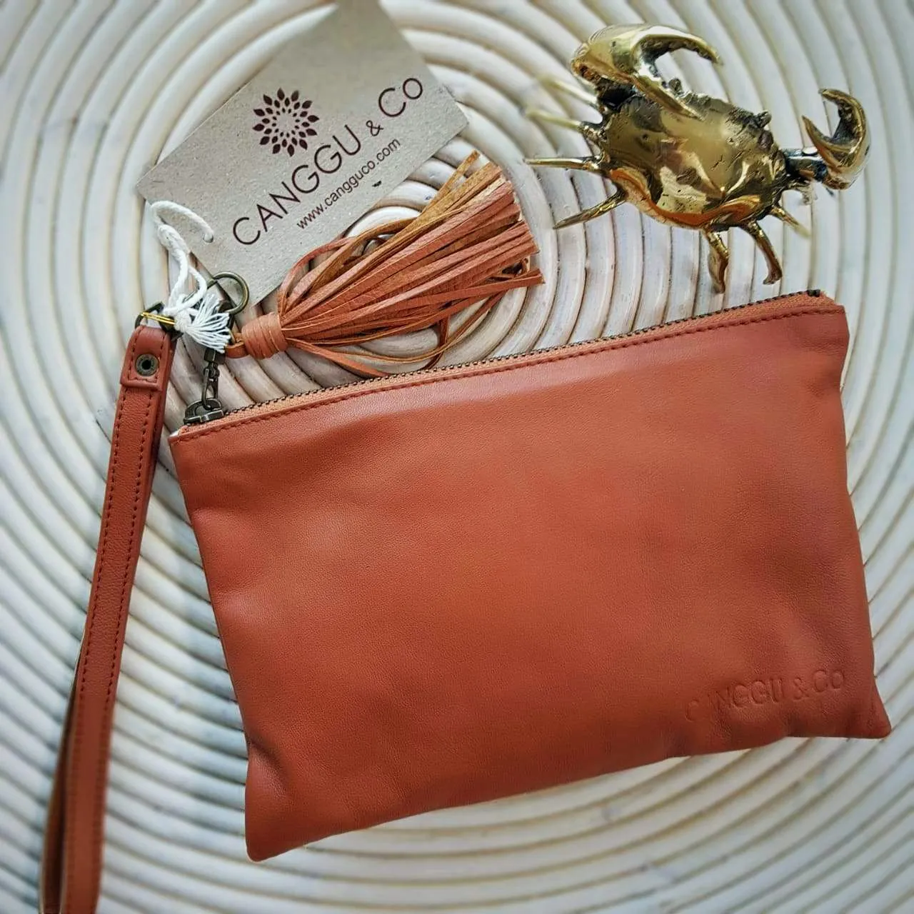Small Multi-Color Very Soft Leather Clutches With Tassel