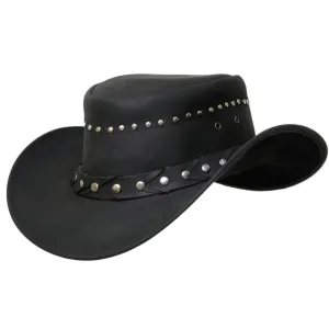 Stylish Cowboy Leather Top Hat