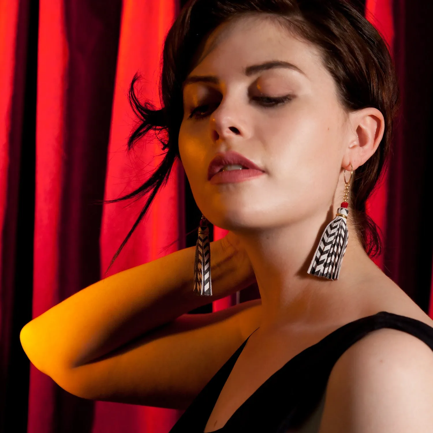 TWIN TASSEL . earrings