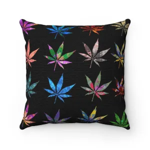 Weed Spun Polyester Square Pillow